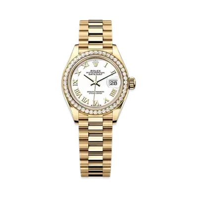 ROLEX Lady-Datejust 28mm Yellow Gold Diamond 279138RBR "White"
