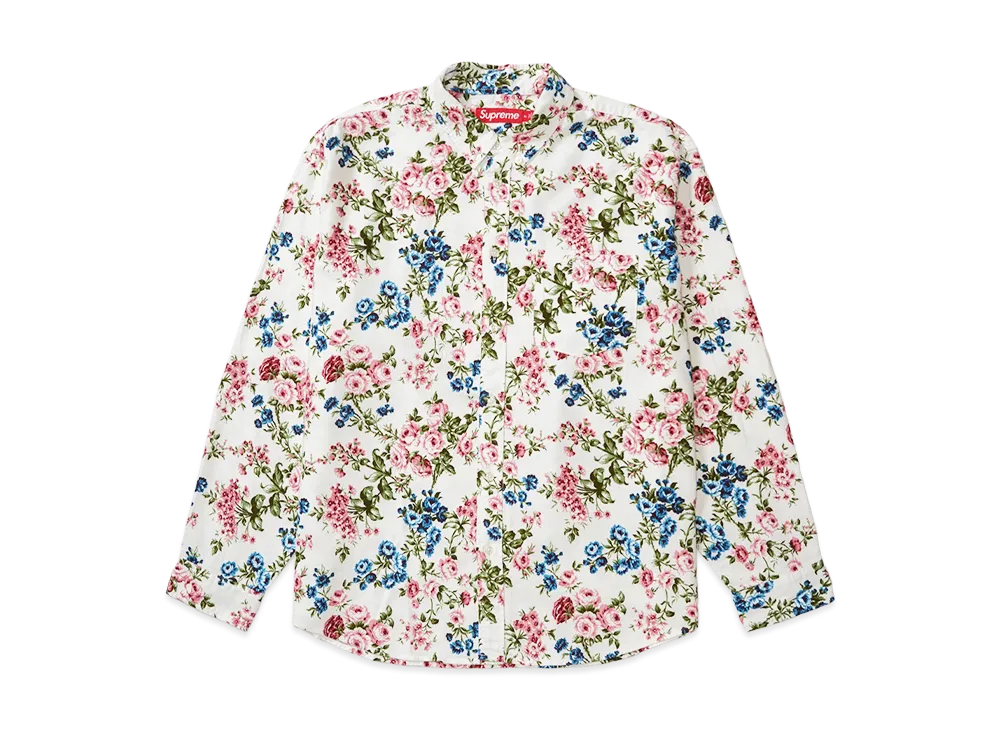 Supreme Floral Flannel Shirt "White"