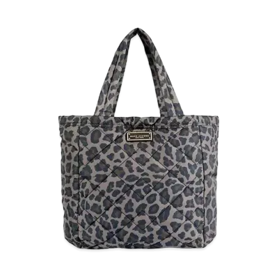 Marc Jacobs Leopard Print Nylon Tote Bag "Brown"