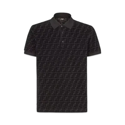 FENDI Men's Jersey Polo Shirt "Black"