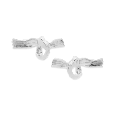 LOEWE Knuckle Knot Earrings "White Gold"