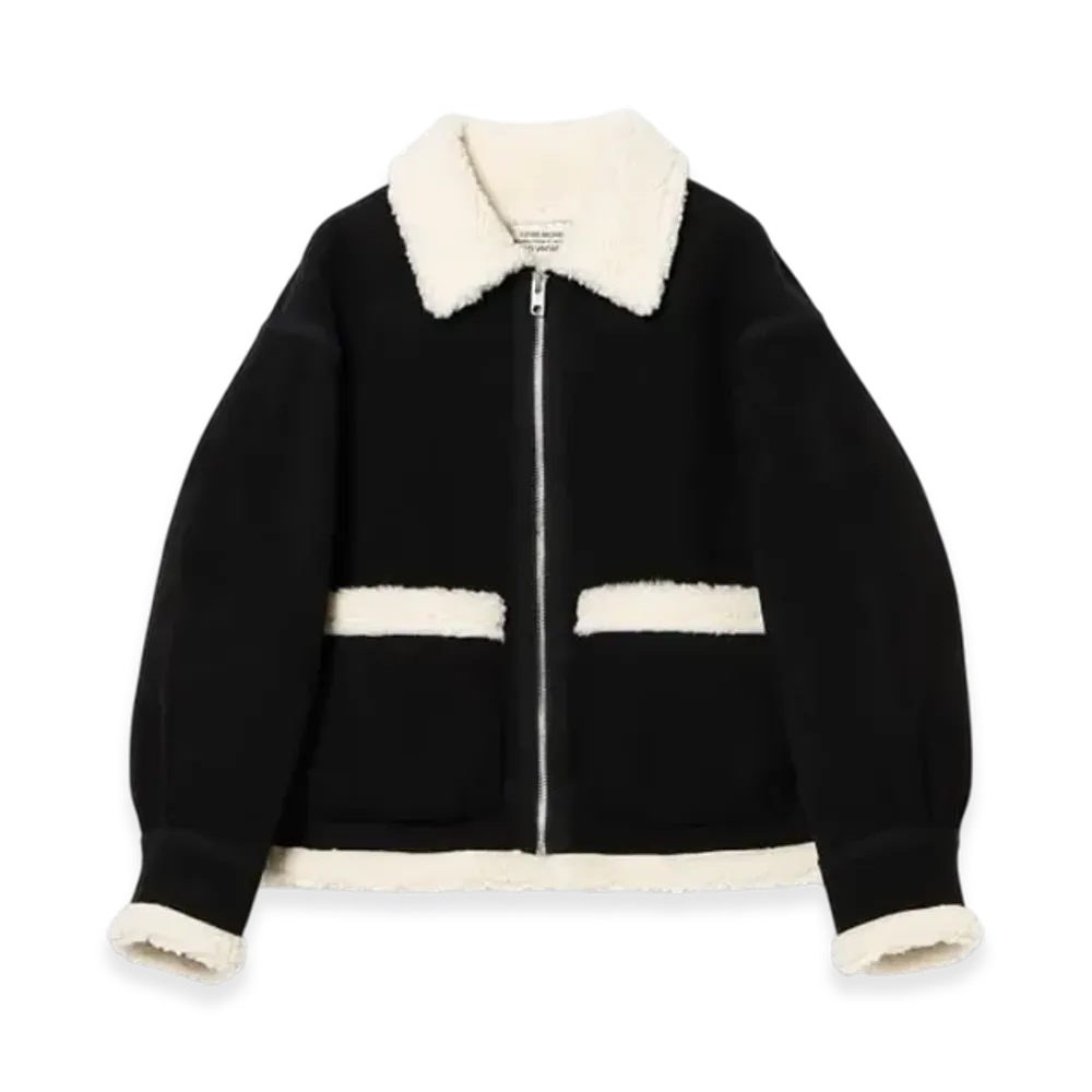 BEAMS FUTURE ARCHIVE Fake Mouton Blouson "Black"