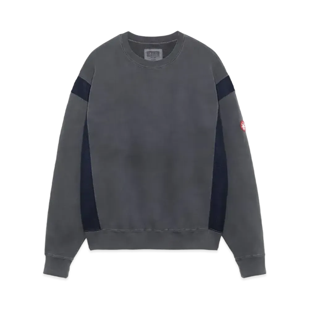 Cav Empt (C.E) OVERDYE SIDE MESH CREW NECK "Charcoal"