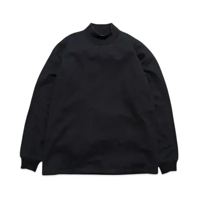Graphpaper L/S Mock Neck Tee "Black"