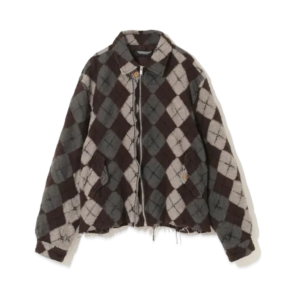 UNDERCOVER Wool Double Zip Blouson "Brown Base"