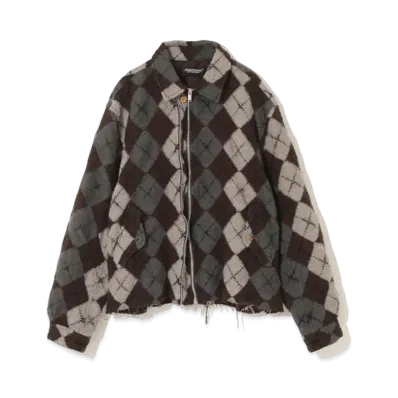 UNDERCOVER Wool Double Zip Blouson "Brown Base"