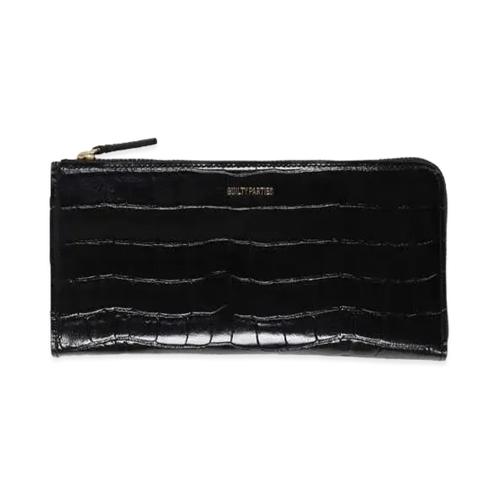 WACKO MARIA Speak Easy / Crocodile Enbossed Round Zip Long Wallet "Black"