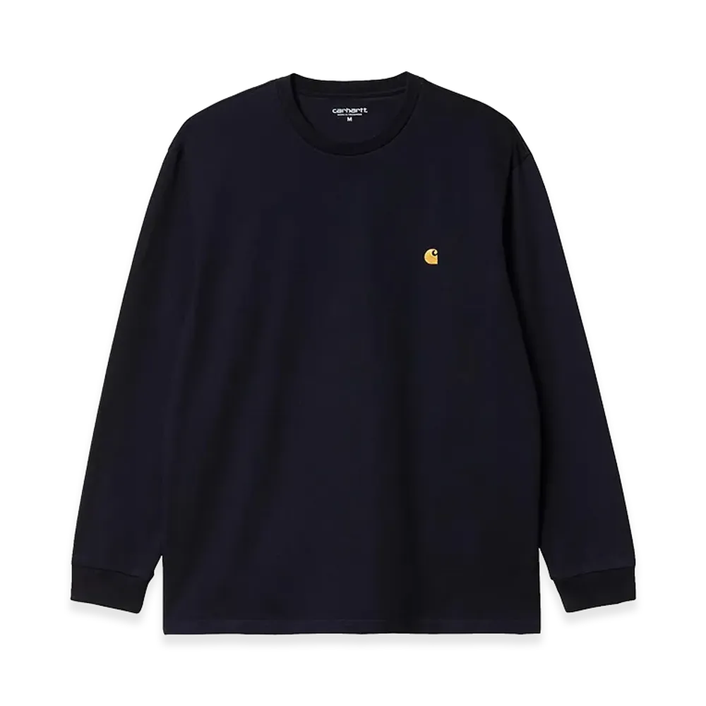 Carhartt WIP L/S Chase T-Shirt "Dark Navy/Gold"