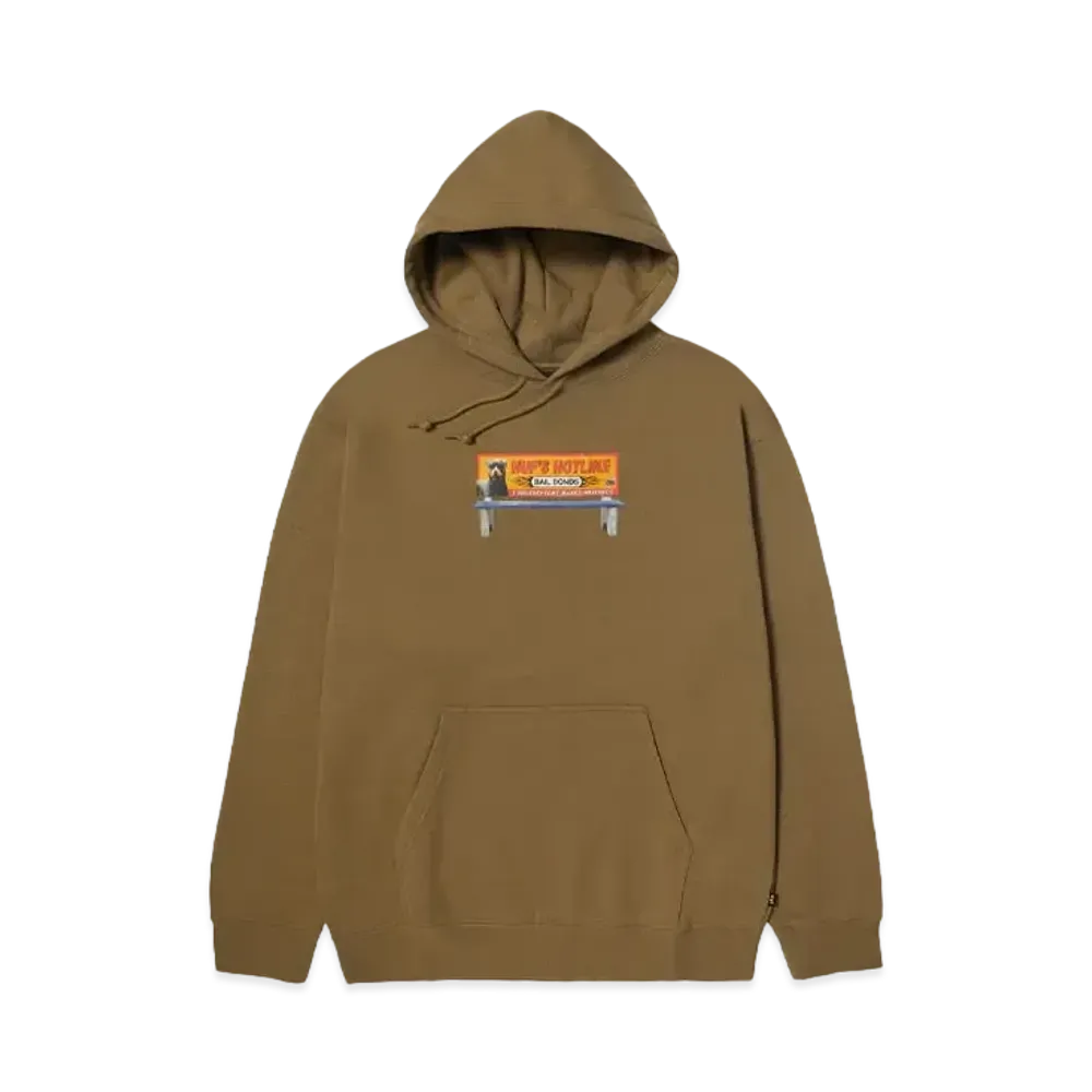 HUF Fall 24 Bail Bonds Hoodie "Mud"