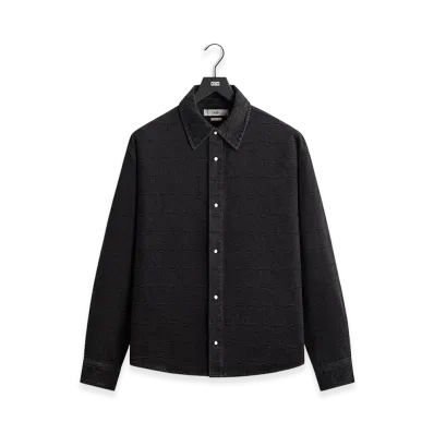 Kith Jacquard Crest Apollo Shirt "Black"