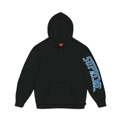 Supreme Sleeve Arc Hooded Sweatshirt "Black"