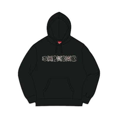Supreme Beaded Hooded Sweatshirt "Black"