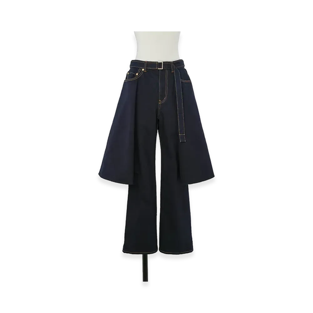 sacai Women's Denim Pants "Navy"