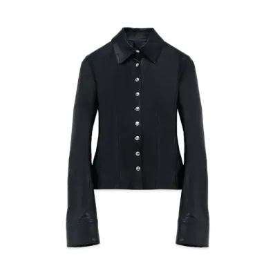 Alexander McQUEEN Leather Shirt "Black"