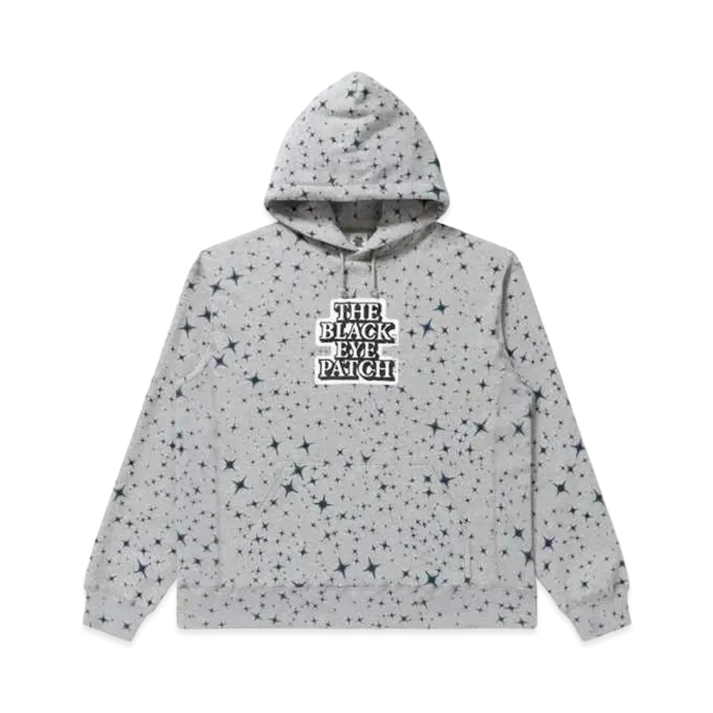 Blackeyepatch OG Label Star Patterned Hoodie "White"