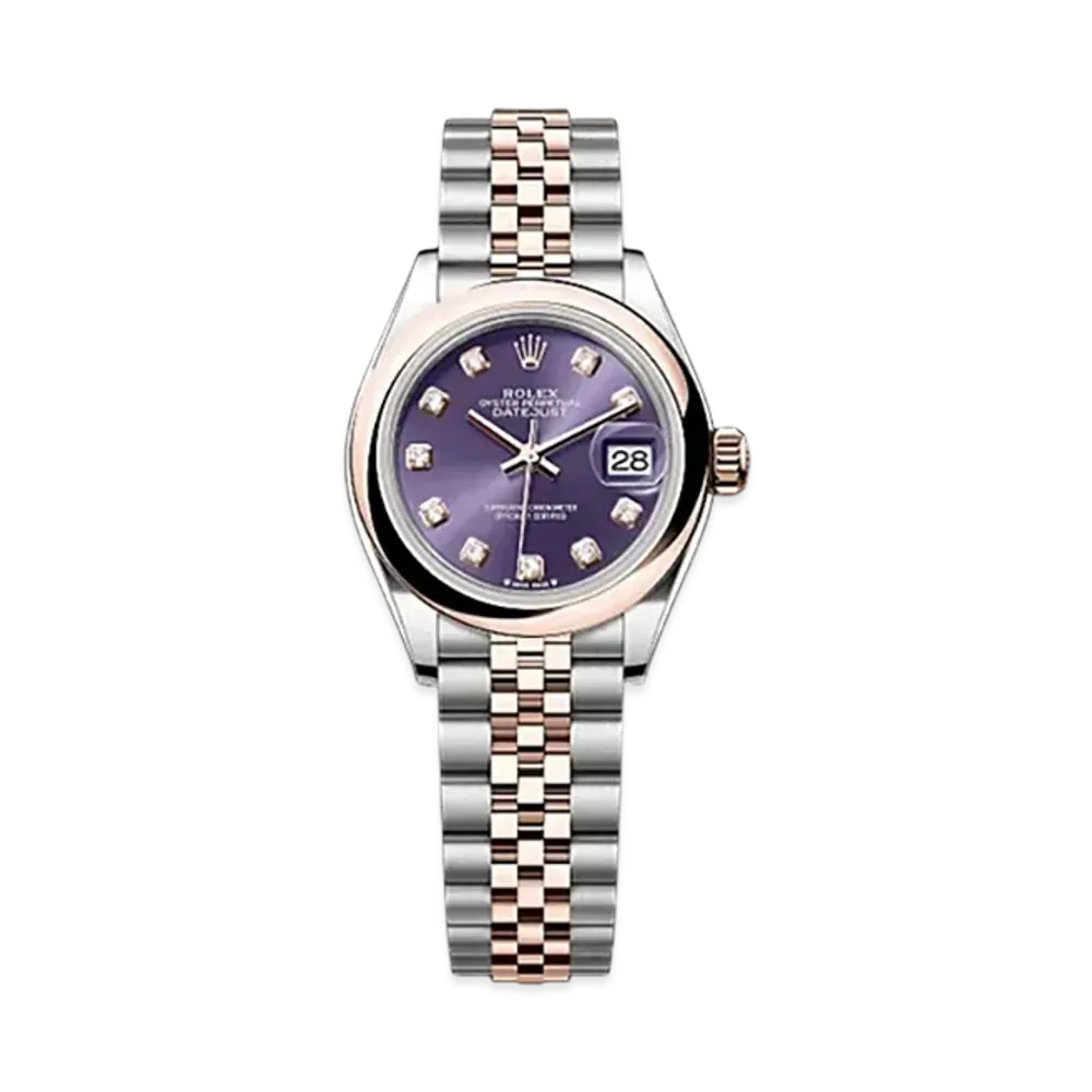 ROLEX Lady-Datejust Oystersteel & Everose Gold "Purple"