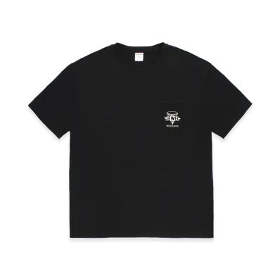 WACKO MARIA Washed Heavy Weight Pocket T-Shirt "Black"