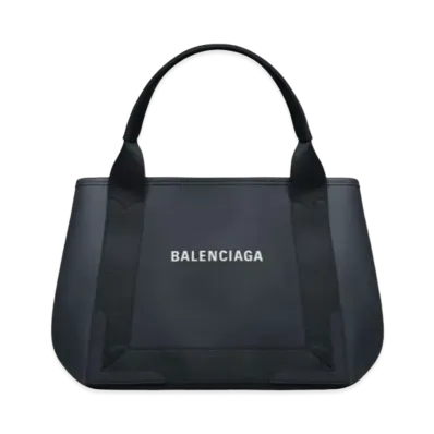 BALENCIAGA Navy Small Cabas In Smooth Calfskin "Dark Blue"