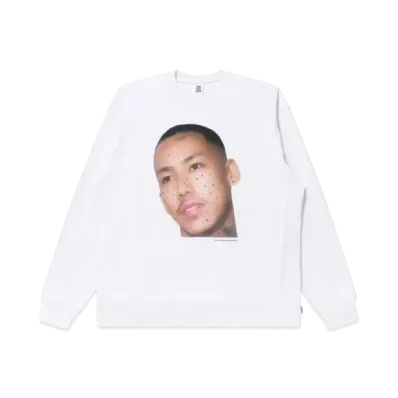 Blackeyepatch Yuki Chiba Star Rhinestone Crew Sweat "White"