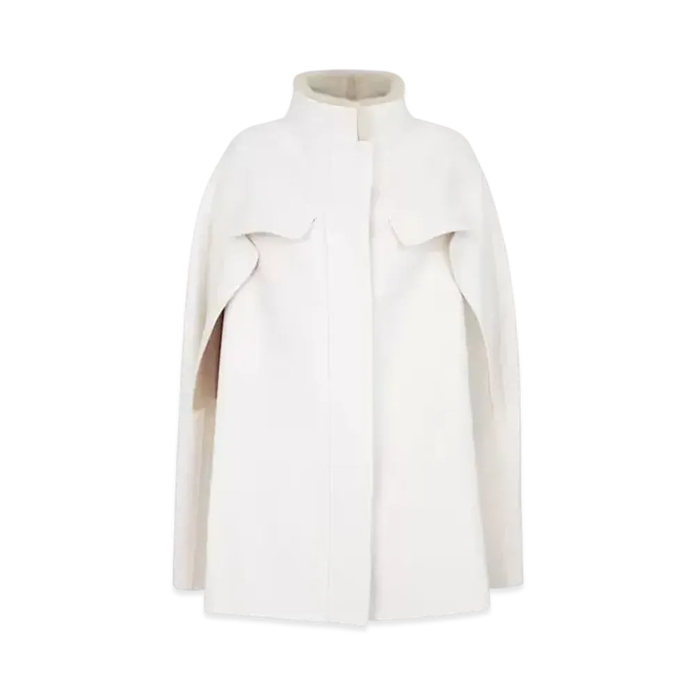 FENDI Women's Coat Cashmere Cape "White"