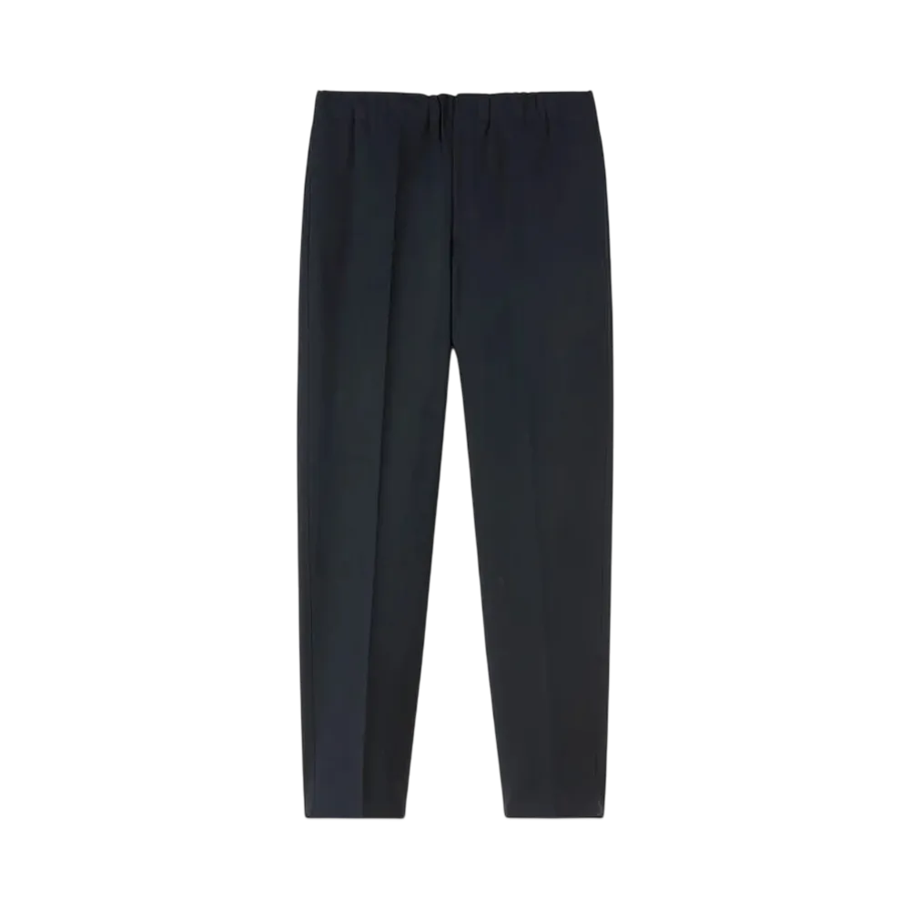Jil Sander Men's Lightweight Wool Gabardine Tapered Trousers "Navy"