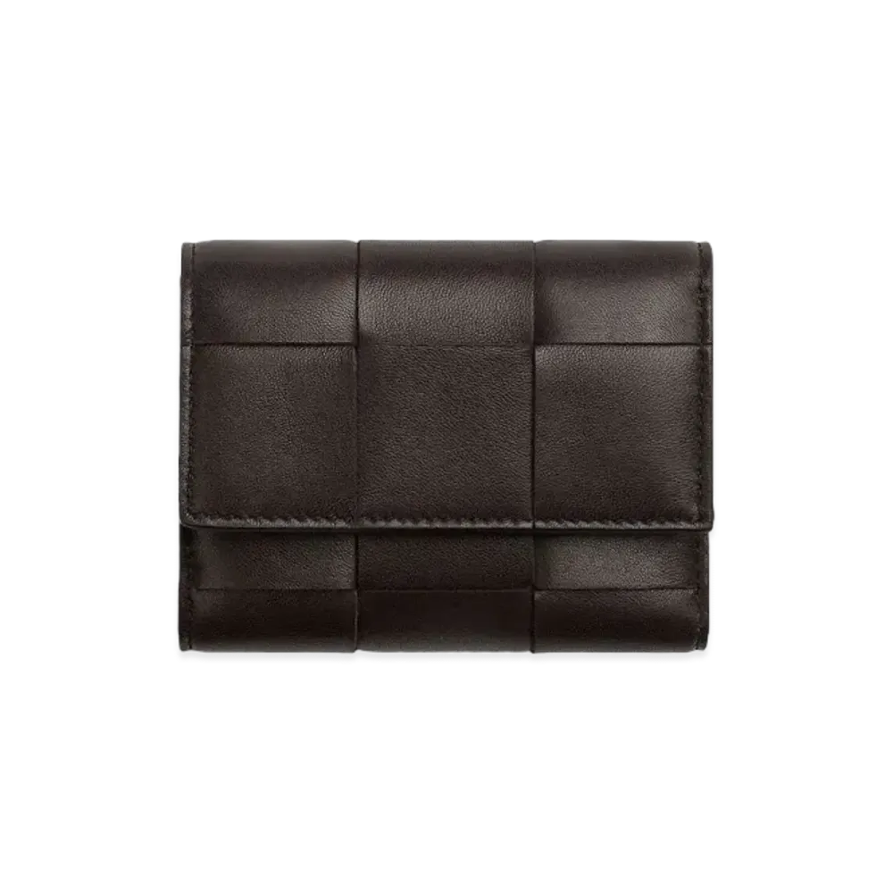 Bottega Veneta Tri-Fold Zip Wallet "Fondant"