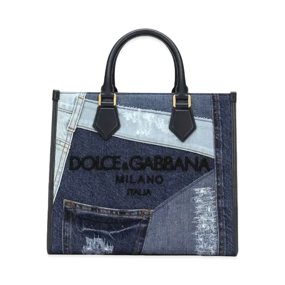 Dolce&Gabbana Shopping Bag Denim Logo Embroidery "Denim"