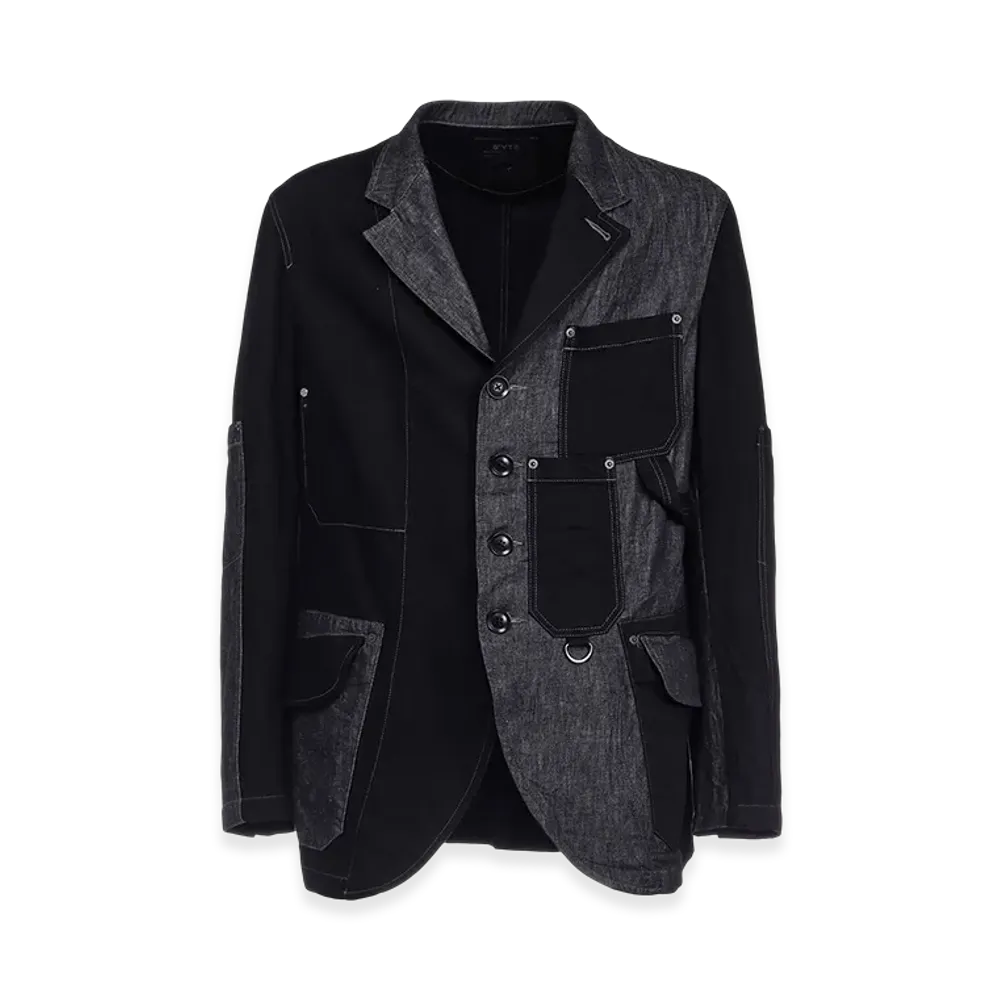 S'YTE 7oz Denim Crazy Patchwork Jacket "Black"
