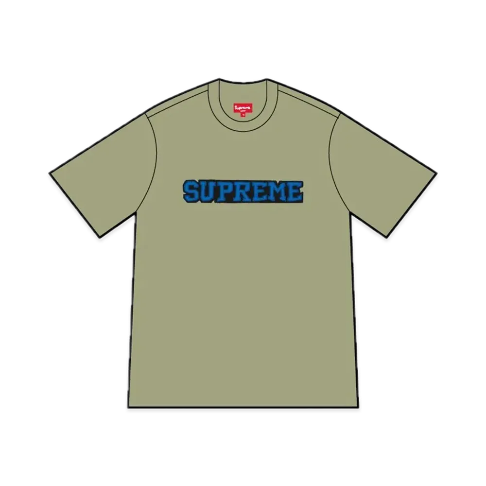 Supreme Satin Applique S/S Top "Olive"