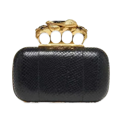 Alexander McQUEEN Snake Knuckle Clutch "Black"
