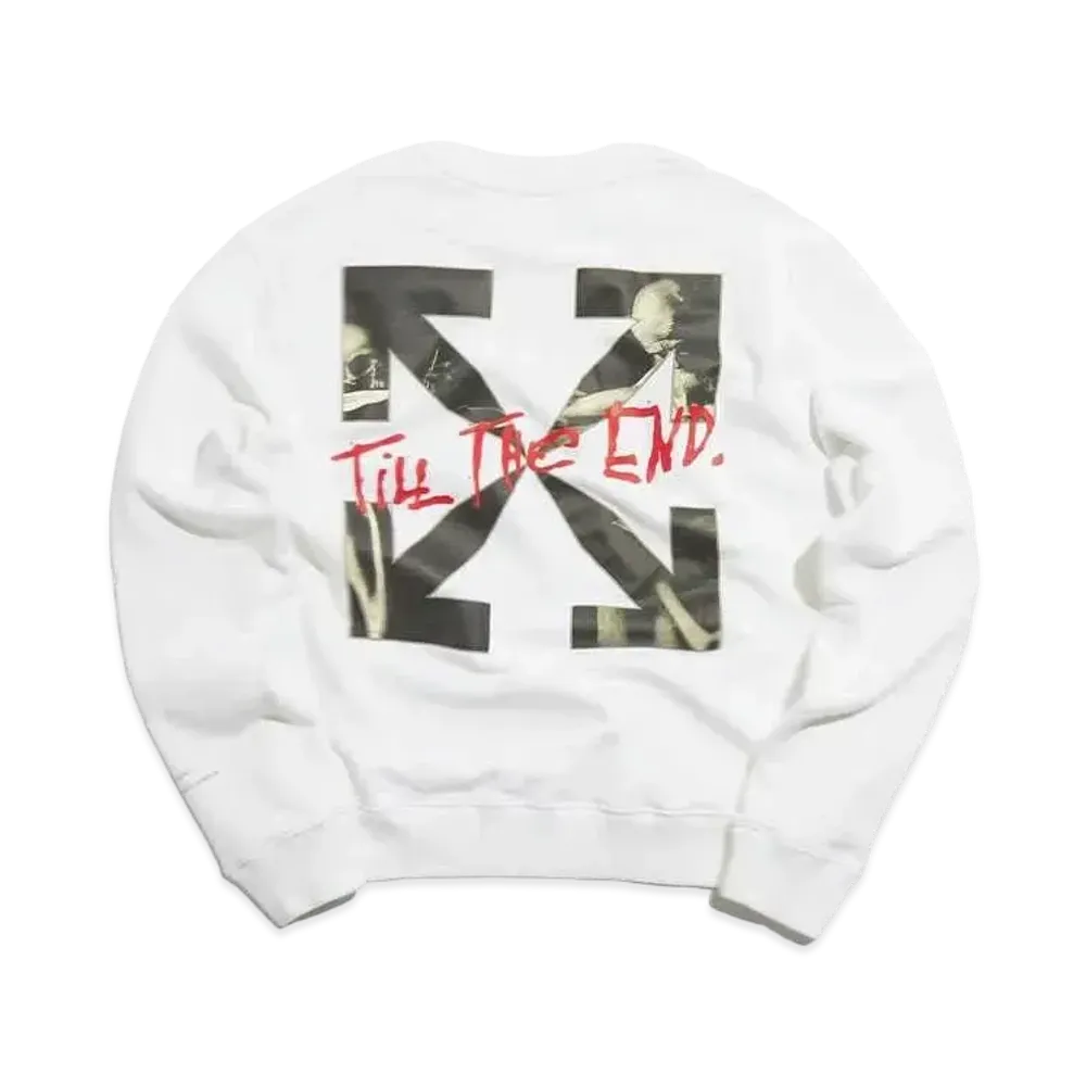 OFF-WHITE END. SAN GIROLAMO CREW SWEAT "White"