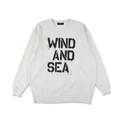WIND AND SEA Spray Logo Crewneck Sweatshirt "Gray"