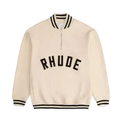 RHUDE Quarter-Zip Varsity "Cream"