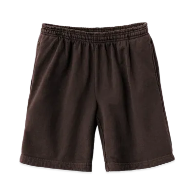 Los Angeles Apparel 14OZ Heavy Fleece Sweat Shorts Garment Dye "Chocolate"