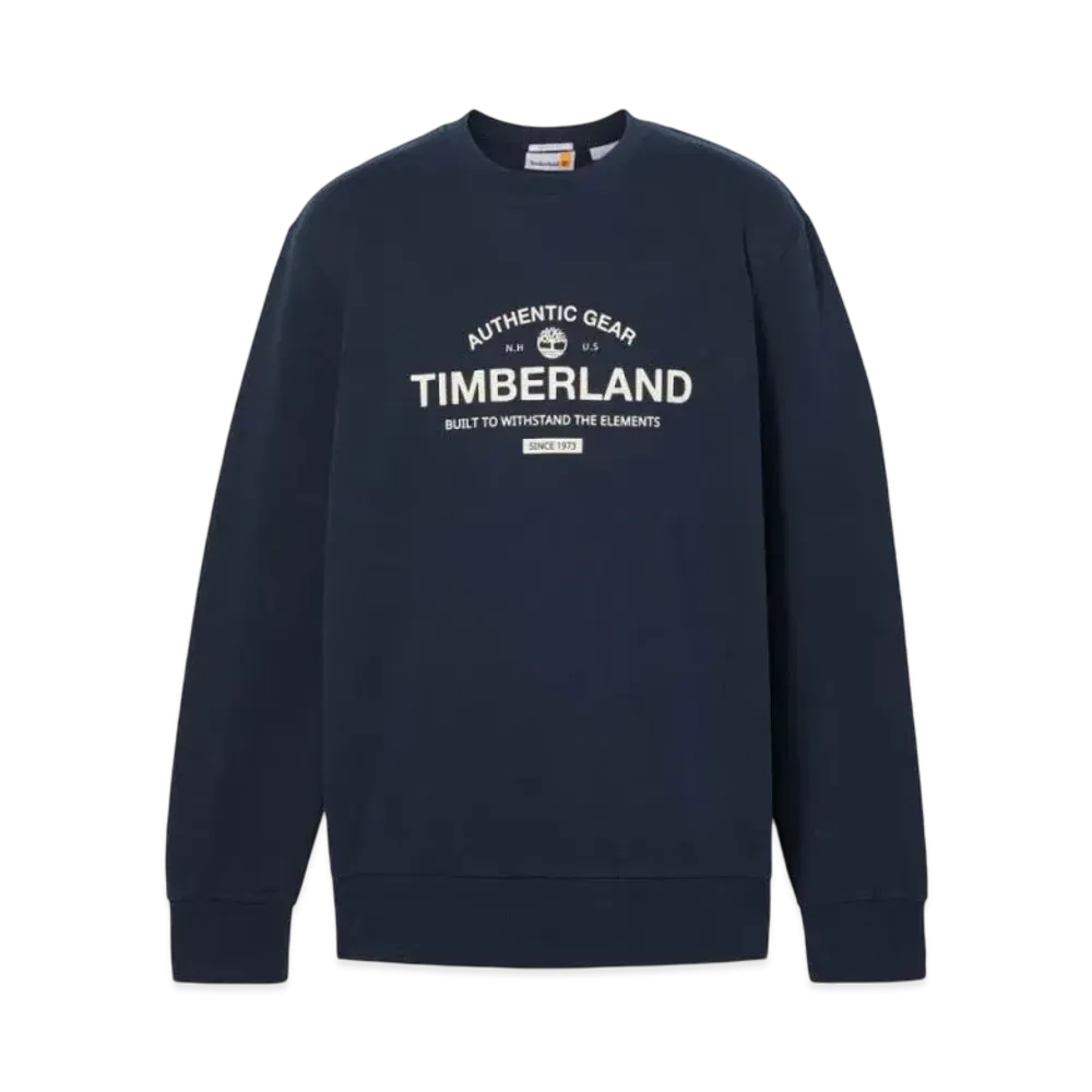 Timberland Men's Work Wear Label Loopback Crew Neck Sweat "Dark Sapphire"
