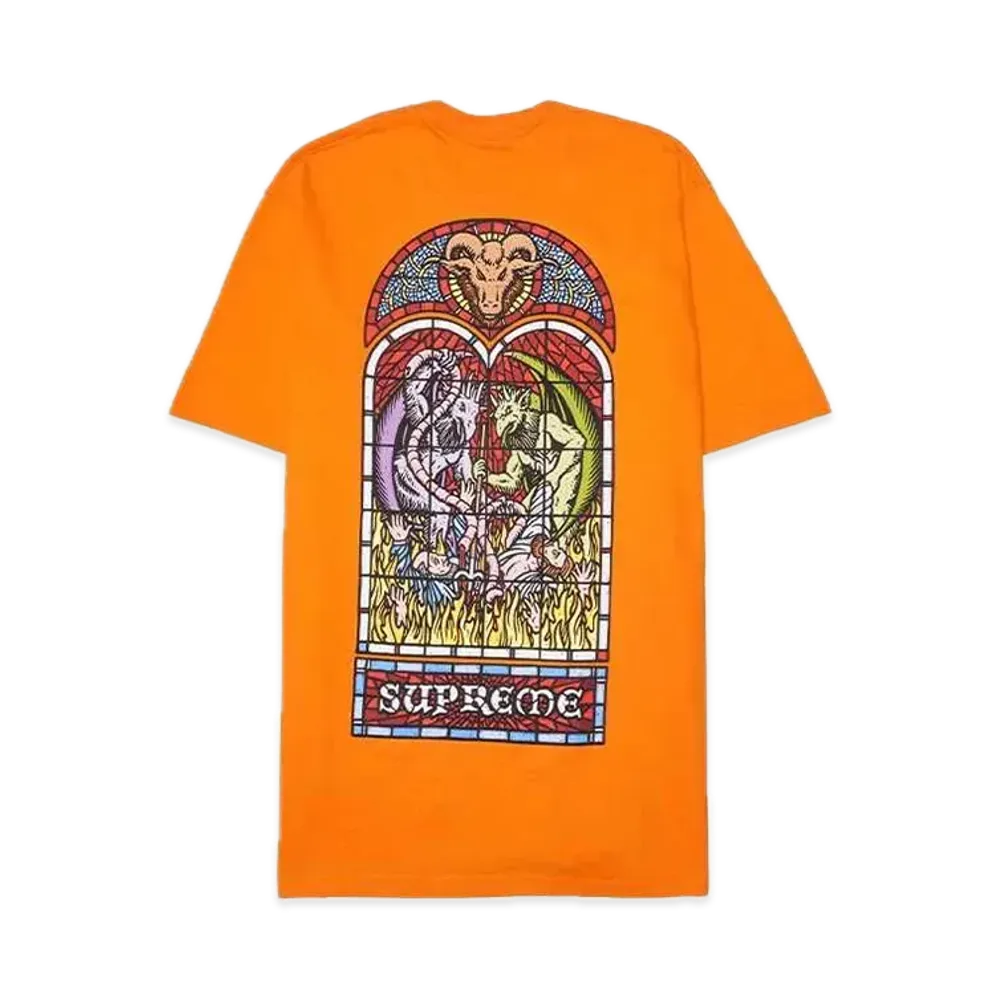シュプリーム ワーシップ Tシャツ "オレンジ"