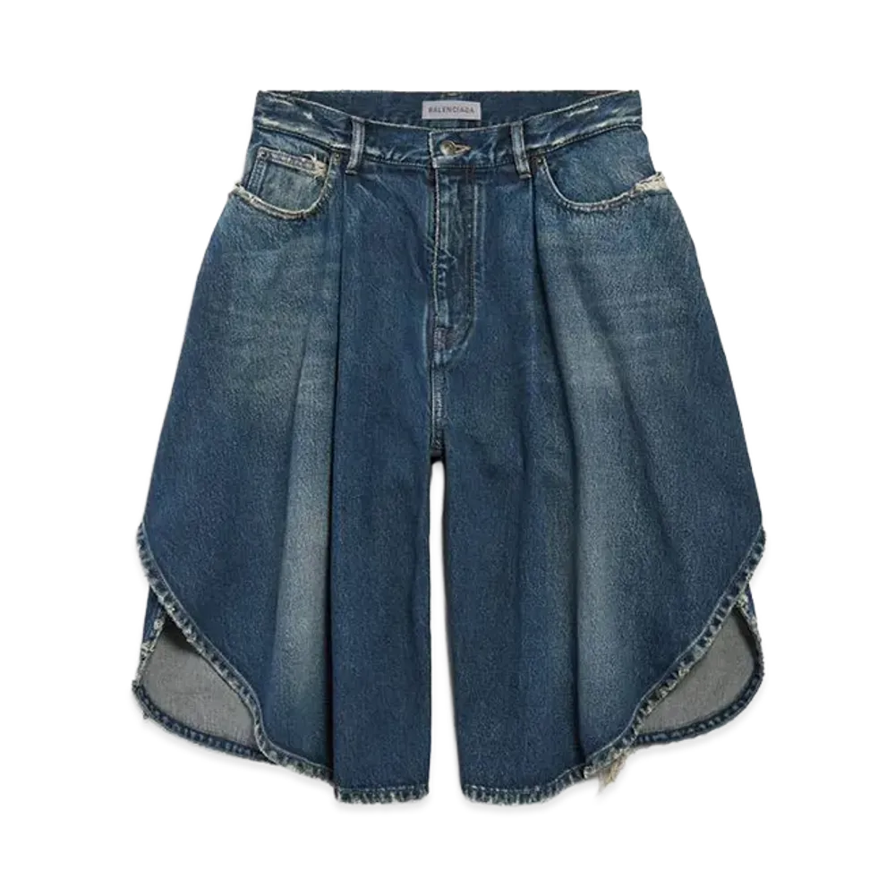 BALENCIAGA Women's Tulip Bermuda "Dark Ocean"