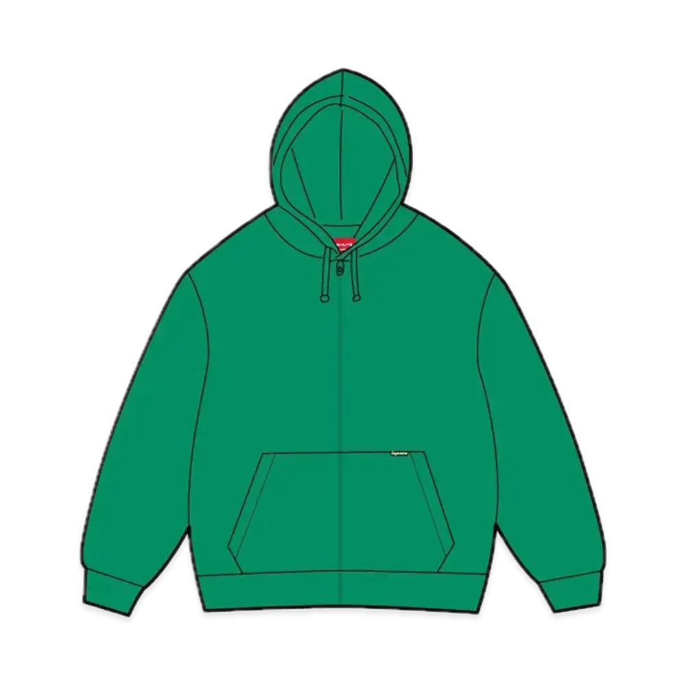 Supreme Work Zip Up Hooded Sweatshirt "Green"