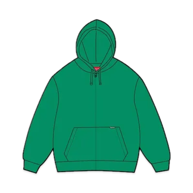 Supreme Work Zip Up Hooded Sweatshirt "Green"