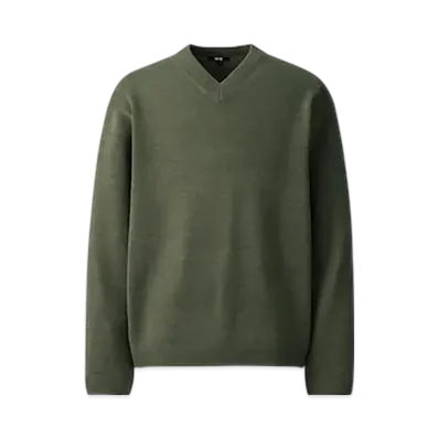 Uniqlo C Relaxed V-Neck Sweater "Olive"
