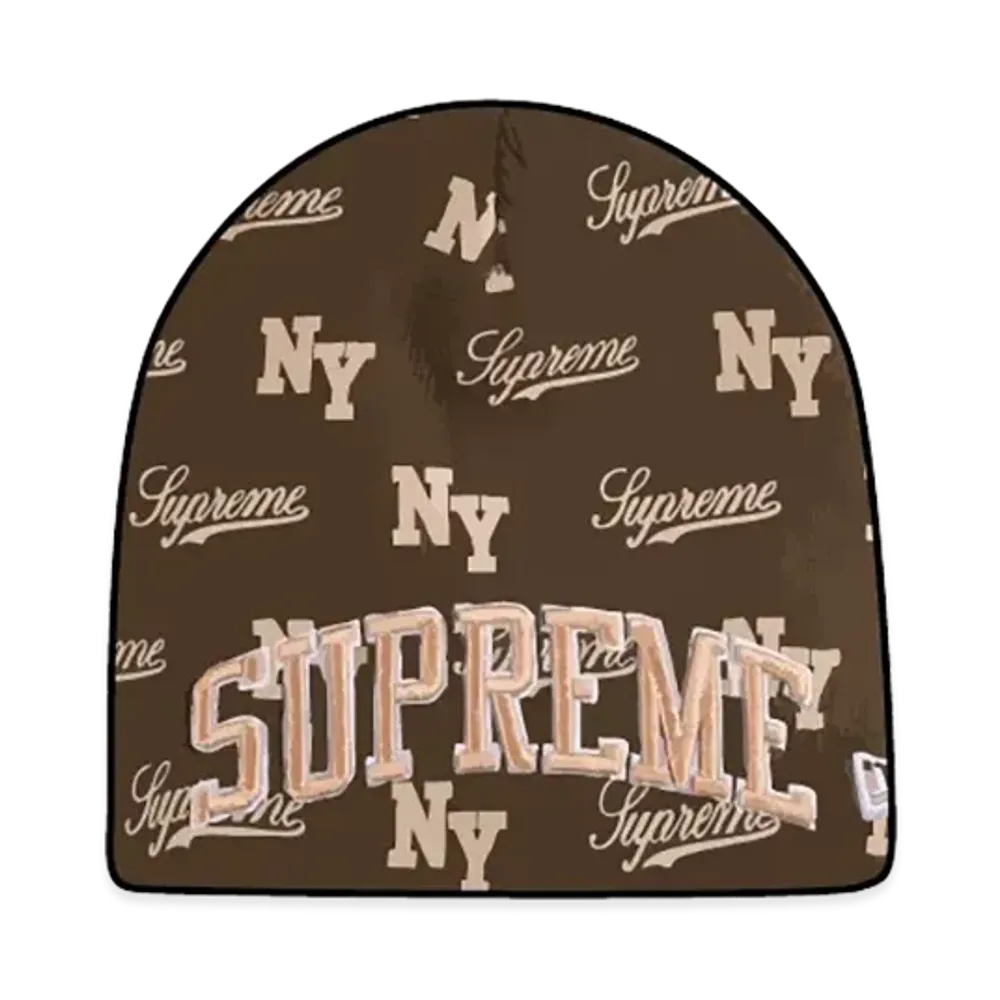 Supreme New Era Monogram Beanie "Brown"