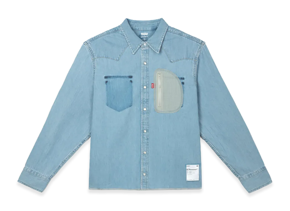 LEVI'S x SATISFY Re‐Possessed Climb Shirt "Aged Blue"