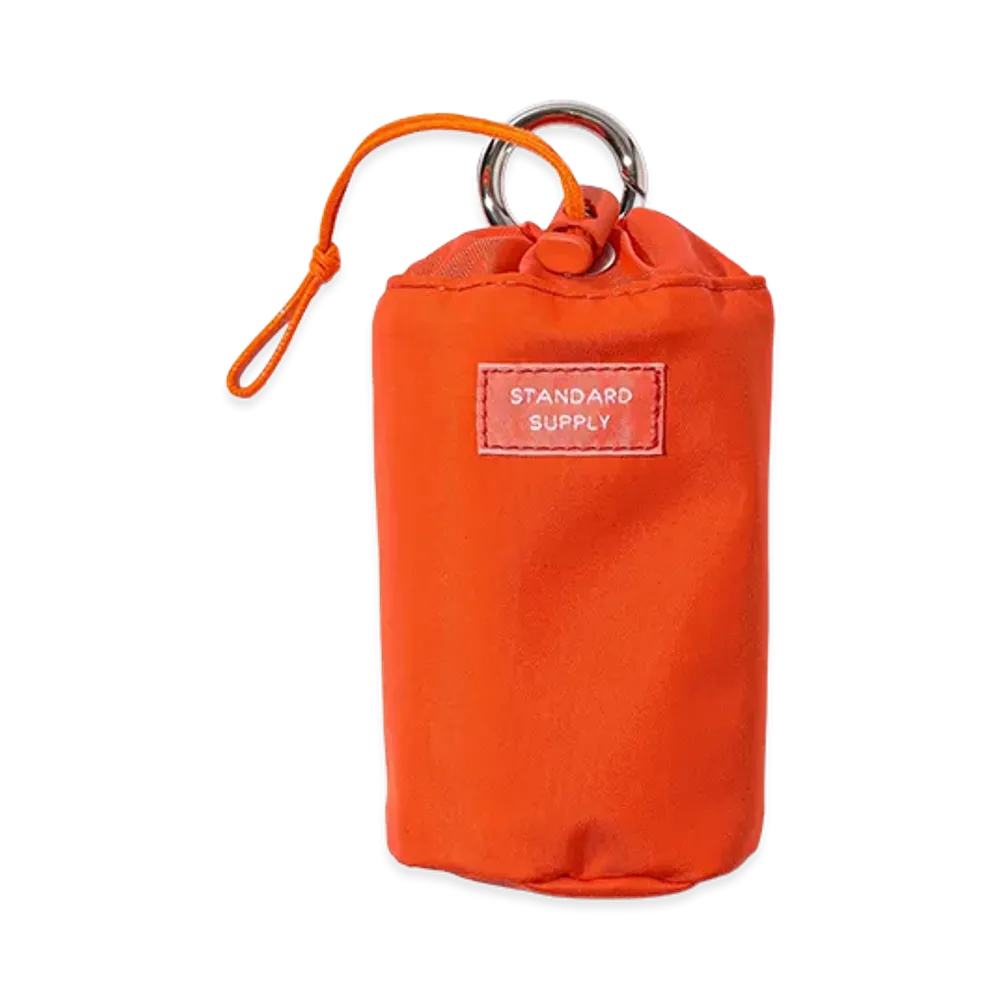 bPr BEAMS x STANDARD SUPPLY Drawstring Charm Pouch "Beams Orange"