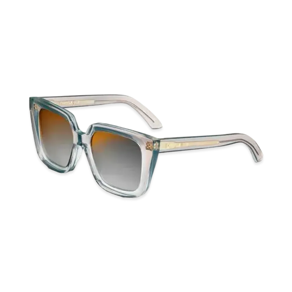 Dior DiorMidnight S1I Square Sunglasses "Transparent Gray-Blue"