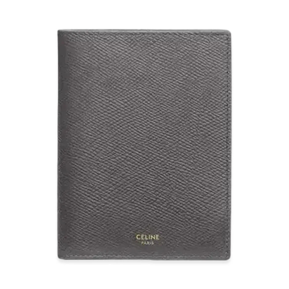 CELINE Passport Cover in Grained Calfskin  "Grey"