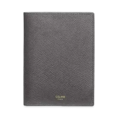 CELINE Passport Cover in Grained Calfskin "Grey"