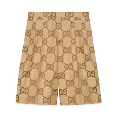 GUCCI Jumbo GG Canvas Shorts "Beige/Ebony"