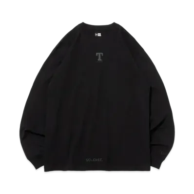 NEW ERA x MLB x TAKAHIROMIYASHITATheSoloist. Regular Fit Long Sleeve Cotton T-Shirt Texas Rangers "Black"