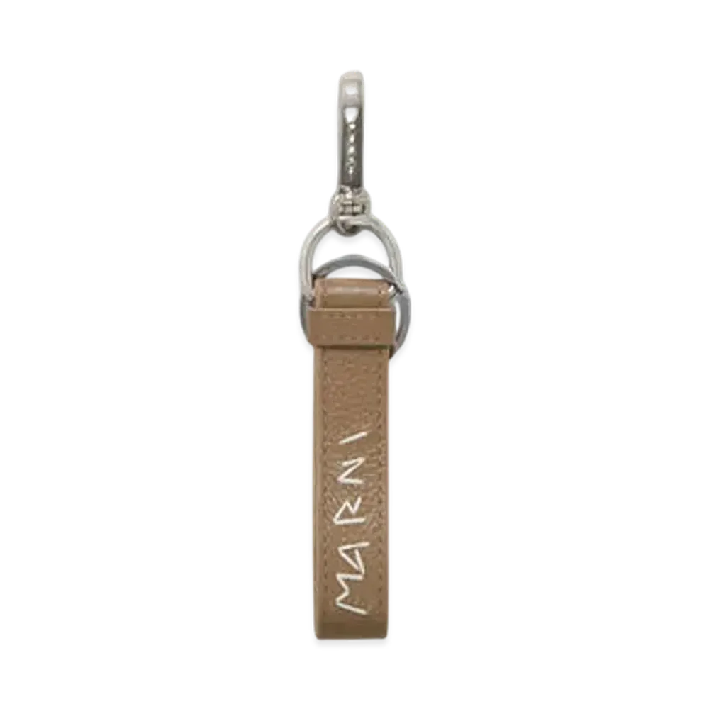 Marni Leather Keyring with Marni Mending Embroidery "Creta"
