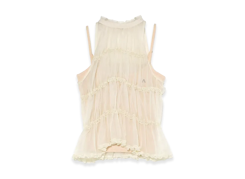ANDMARY Women's Alice Shirring Tops "Ivory"